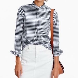 J. Crew 00 Club collar boy gingham shirt s…